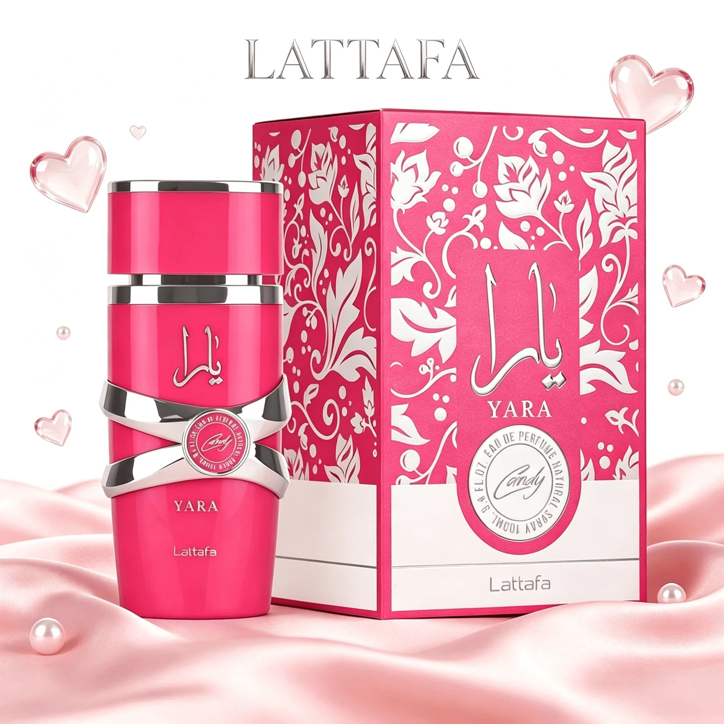 Lattafa Yara Candy - Vanilla, Fruity, Citrus, Floral - Eau de Parfum Long-Lasting Fragrance for Women, 3.40 Ounce / 100 ml