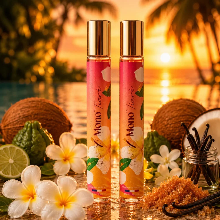 Set of 2 Monoi Tiaré perfume water Collection Platinium 35ml