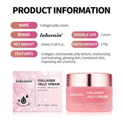 Salmon DNA PDRN Pink Peptide Serum with Collagen Jelly Cream Collagen Tightening Soothing Anti-Aging Firmness Hydration Skincare